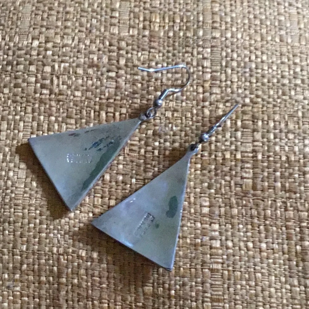 Black triangle earrings